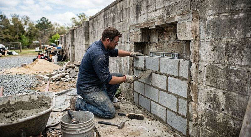 Block Wall Repair in Charlotte, MI