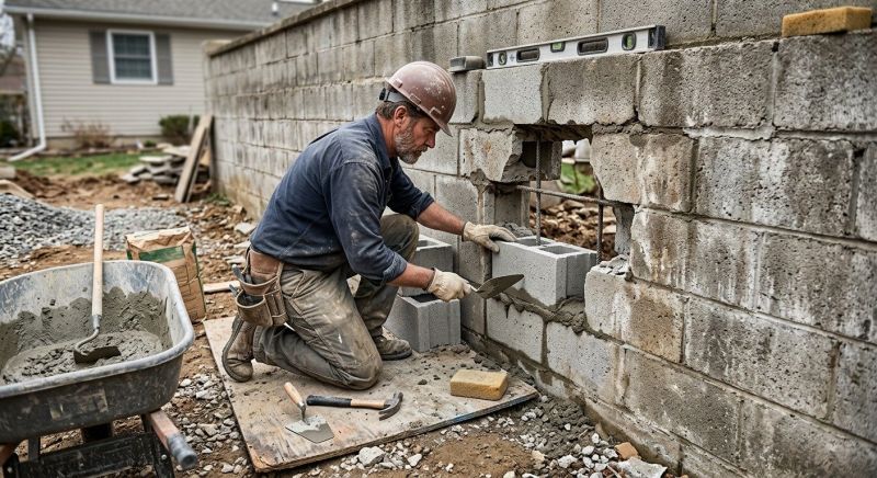 Block Wall Repair in Okemos, MI