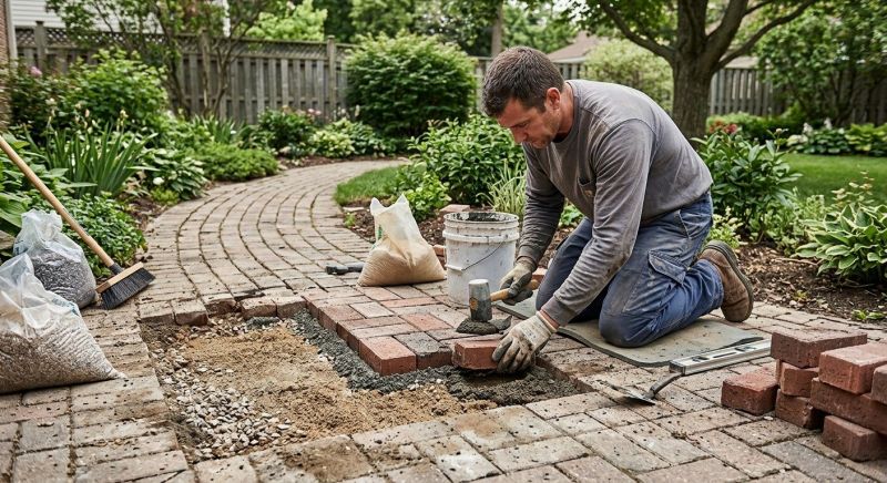 Brick Pathway Repair in Lansing, MI