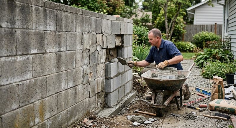 Cinder Block Repair in Lansing, MI