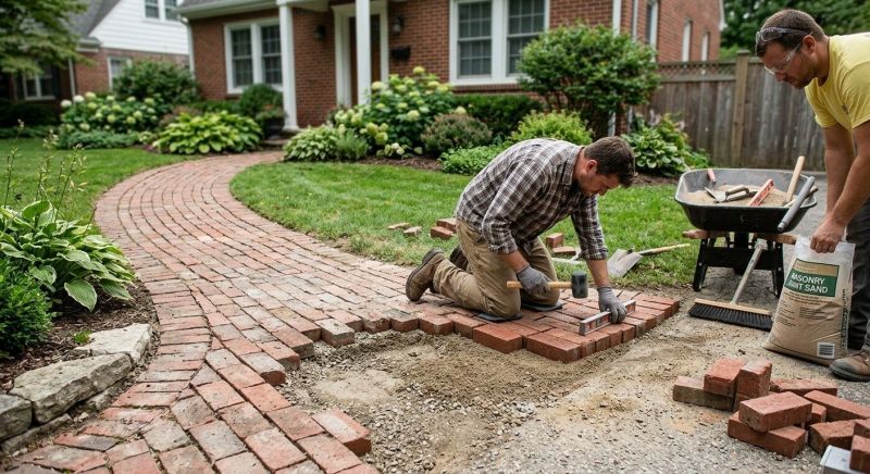 Entryway Brick Repair in Lansing, MI