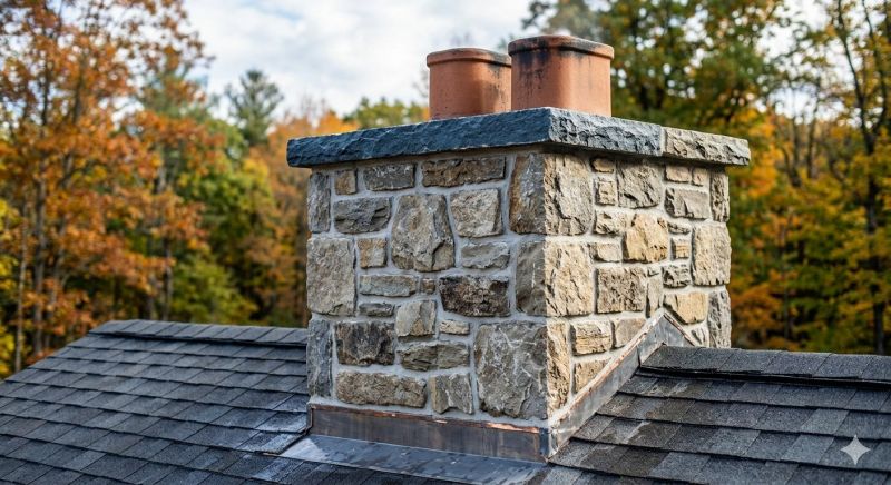 Stone Chimney Installation in Dewitt, MI