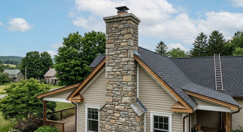 Stone Chimney Installation in Fowler, MI