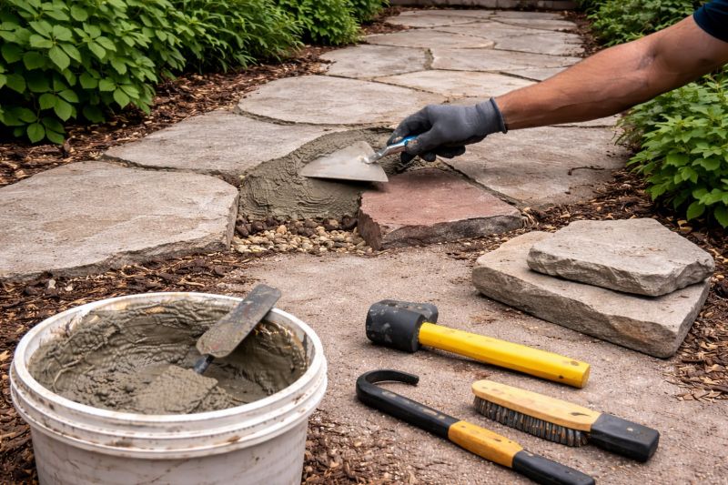 Stone Walkway Repair in Lansing, MI