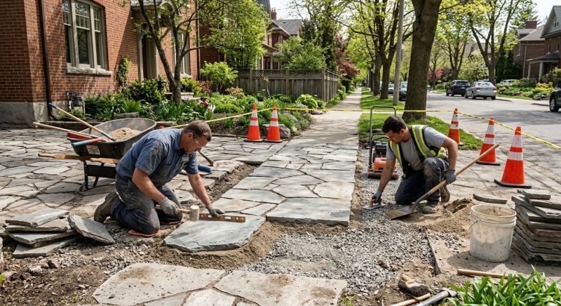 Stone Walkway Repair in Lansing, MI