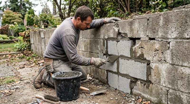 Stone Wall Repair in Lansing, MI